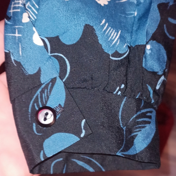 Jason Maxwell Outerwear Collection Top Tunic Blue/Floral - Large - Picture 3 of 4